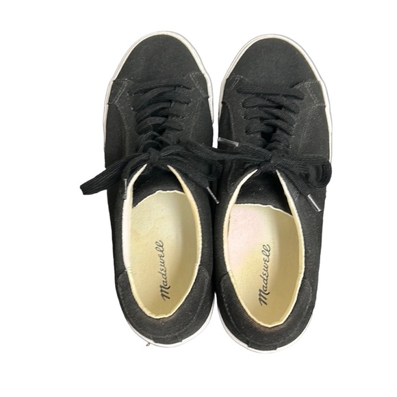 Madewell‎ | Sidewalk Low-Top Sneakers Black Canvas W:9 M:7.5 - Picture 5 of 11